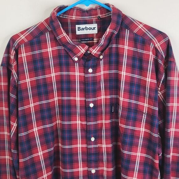 Barbour Vintage Mens Tailored Fit Endsleigh Highland Check LS Flannel Shirt XL - Picture 8 of 8